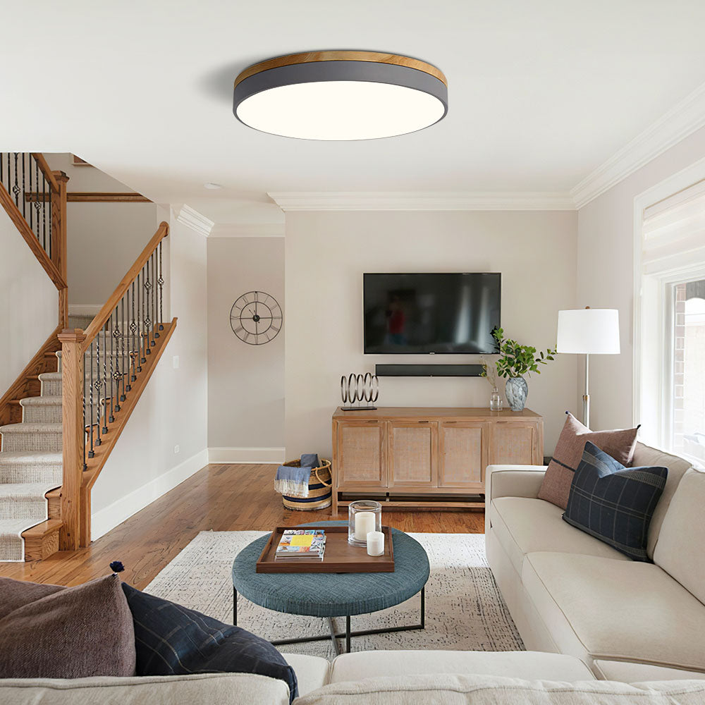 Organic Wood Minimalist Ceiling Light