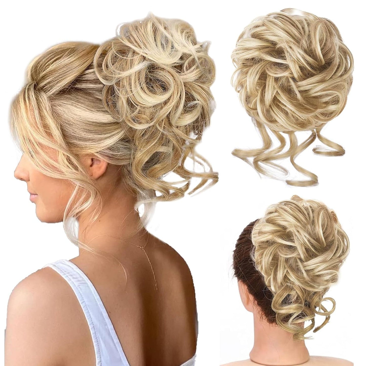 WavyWrap Messy Bun Haartoupet Wellig Lockig Chignon Pferdeschwanz Haartoupet für den täglichen Gebrauch