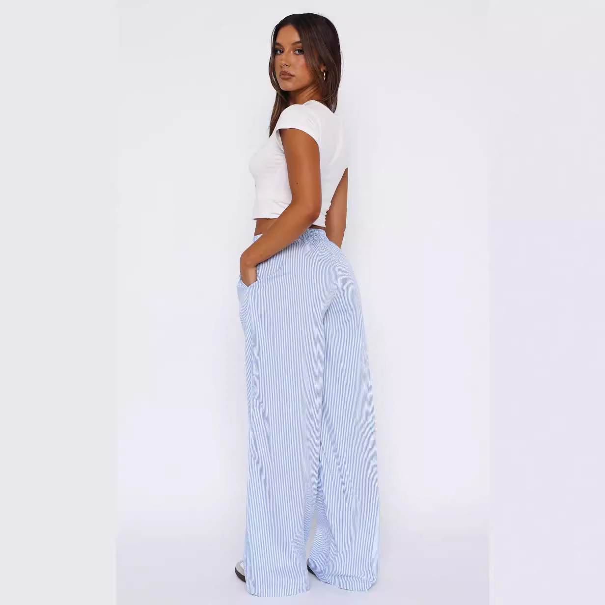 Bequeme Gestreifte Hose