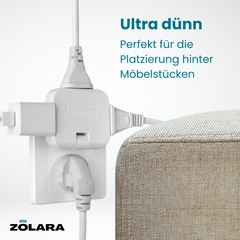 Drehbarer EU-Stecker Adapter | Mehrfachsteckdosen Eco