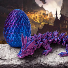 3D Dragonstone Articulated Crystal Serpent