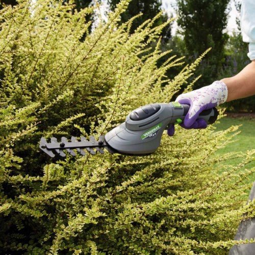 Battery-Powered Lawn & Shrub Trimmer with Telescopic Handle | Cordless Garden Tool