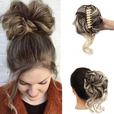 WavyWrap Messy Bun Haartoupet Wellig Lockig Chignon Pferdeschwanz Haartoupet für den täglichen Gebrauch