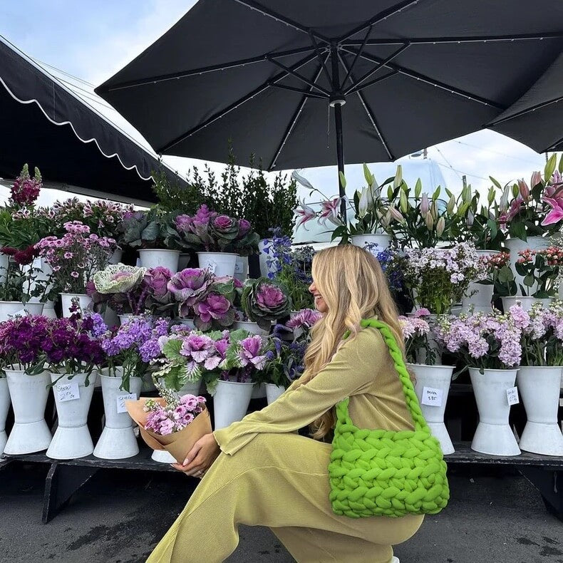 Chunky Stricktasche - Tragen Sie Stil und Komfort mühelos