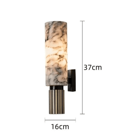 Elero Wandleuchte — Elegante Marmor-LED-Leuchte mit Kupferakzenten