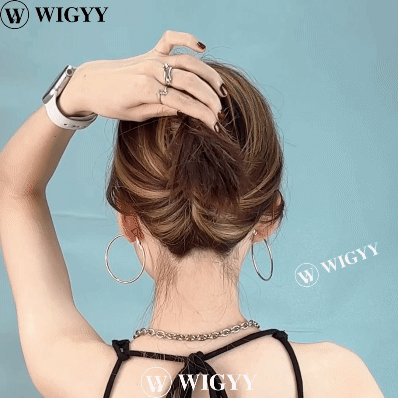 WavyWrap Messy Bun Haartoupet Wellig Lockig Chignon Pferdeschwanz Haartoupet für den täglichen Gebrauch