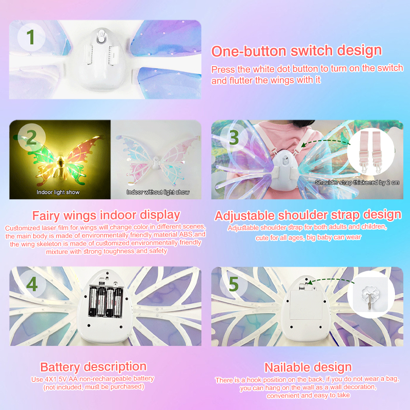 Aile de papillon électrique pour les enfants