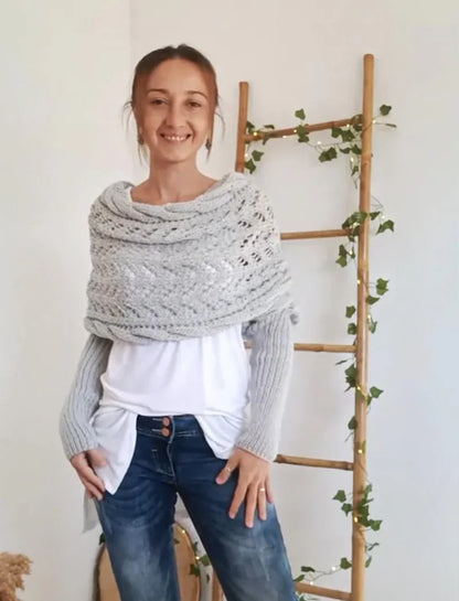 Sherly - Bequemer gestrickter Schal