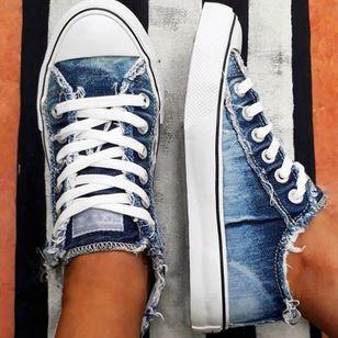 Mode Allround-Casual-Flachschuhe aus Canvas