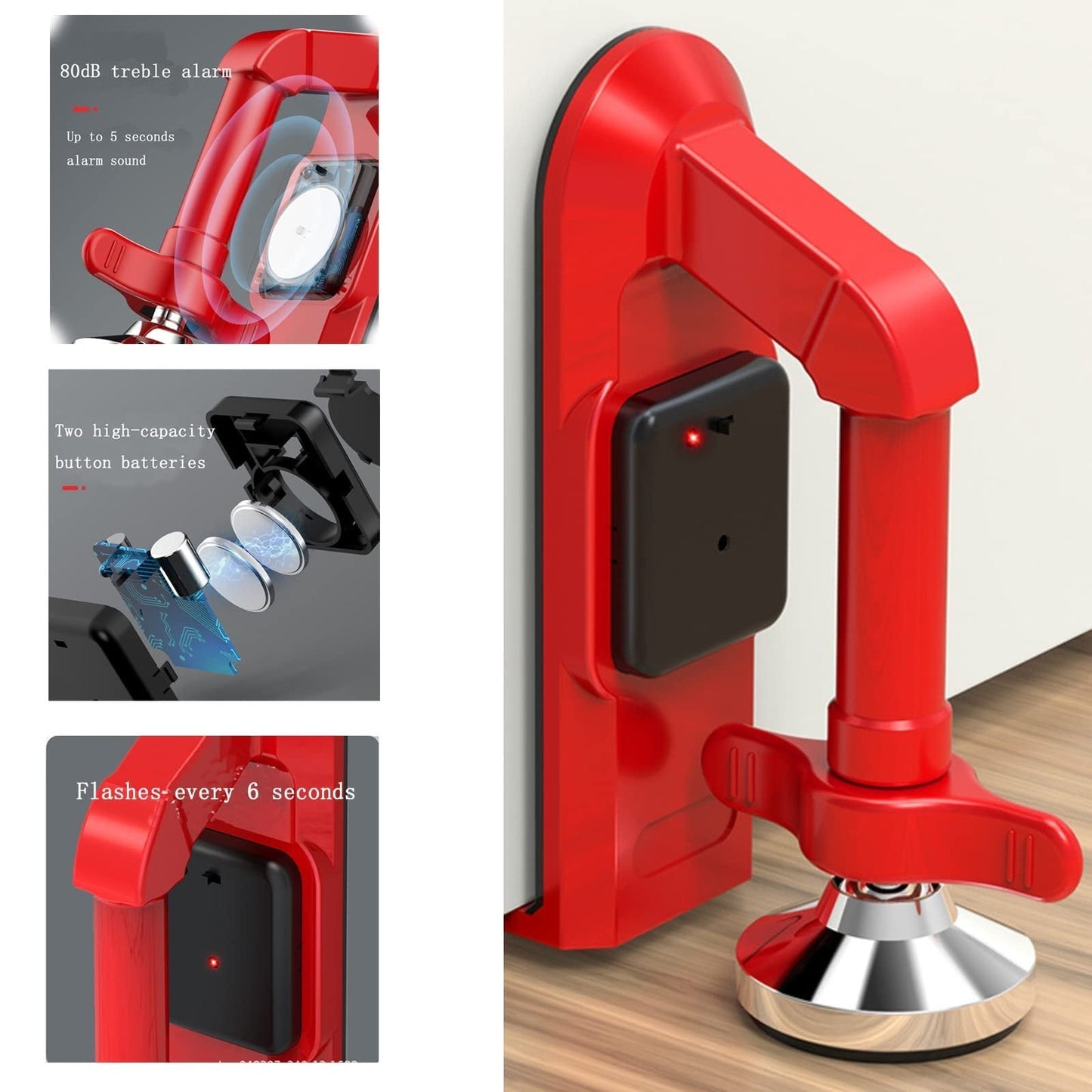 Lockedge | Serrure de sécurité de porte portable, bouchon de porte