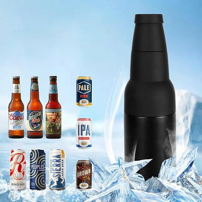 Bouteilles de bière et doses avec ouvre-bière