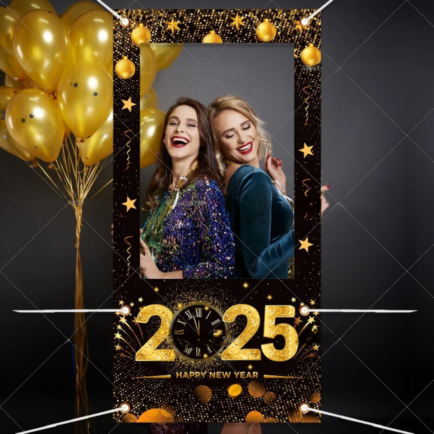 2025 Sèches de boîte photo du Nouvel An et cadre