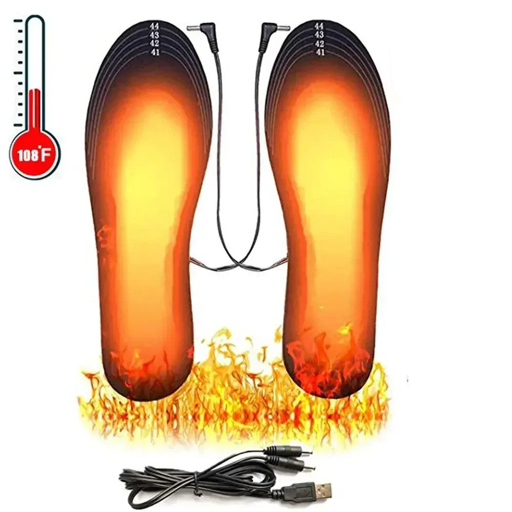 Semelles intérieures chauffées USB