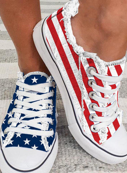 Mode Allround-Casual-Flachschuhe aus Canvas