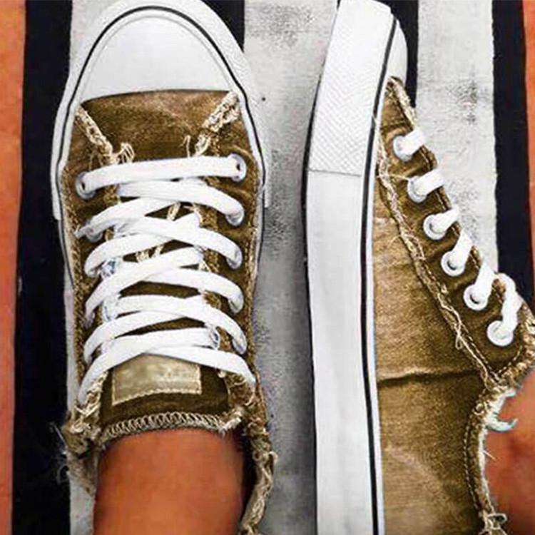 Mode Allround-Casual-Flachschuhe aus Canvas