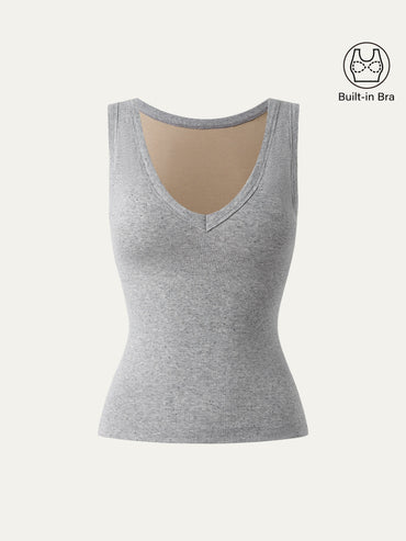 Dehnbare V-Ausschnitt Baumwolle Neue Luftige Brami Tanktop