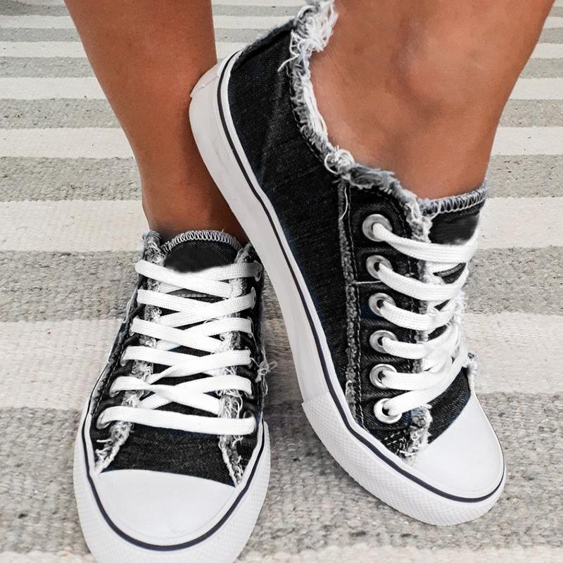 Mode Allround-Casual-Flachschuhe aus Canvas