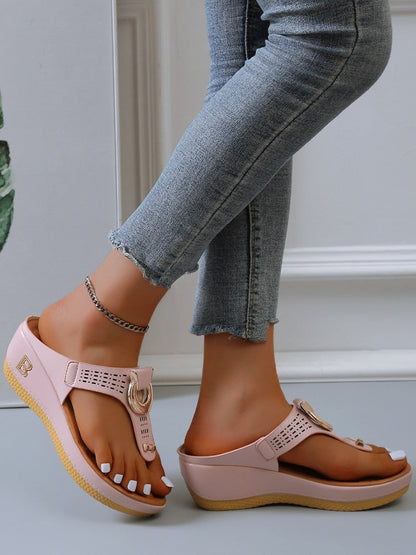 Damen Trendige Modische Plattform Wedge Casual Sandalen