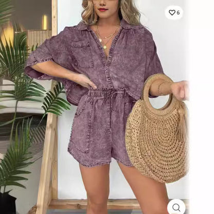 Damen Lässiges Denim-Set