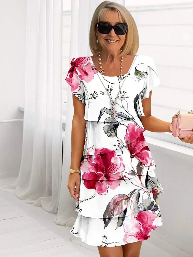 Marivel - Blumen-Rüschenkleid
