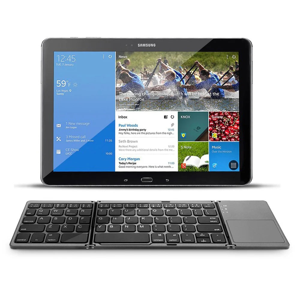 Clavier sans fil pliable avec pavé tactile ultra-lim