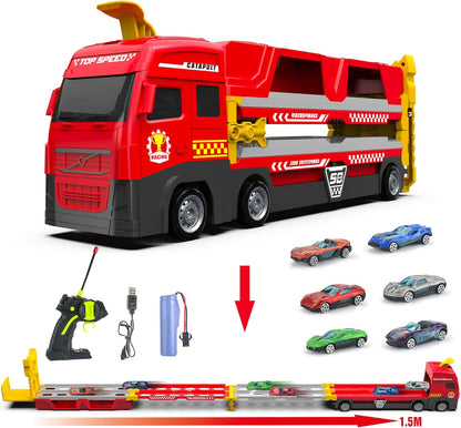 Mega-Hauler-LKW mit Katapult-Rennstrecke
