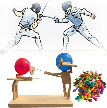 Popstrike Warriors | Ballon fait à la main têtes de poupées de combat en bois