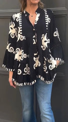 Boho Rüschen-Top - Mühelose Boho-Vibes mit unserem schicken Rüschen-Top! ✨🌿