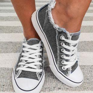 Mode Allround-Casual-Flachschuhe aus Canvas