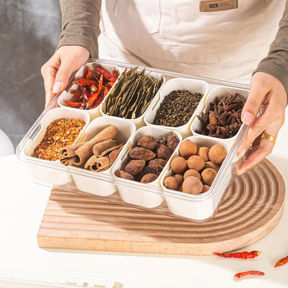 8 compartiments de la boîte de rangement d'épicerie