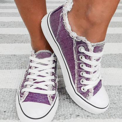 Mode Allround-Casual-Flachschuhe aus Canvas