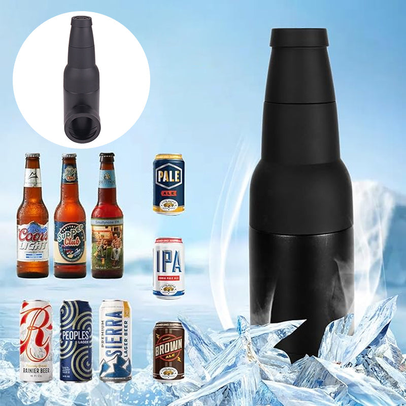 Bouteilles de bière et doses avec ouvre-bière