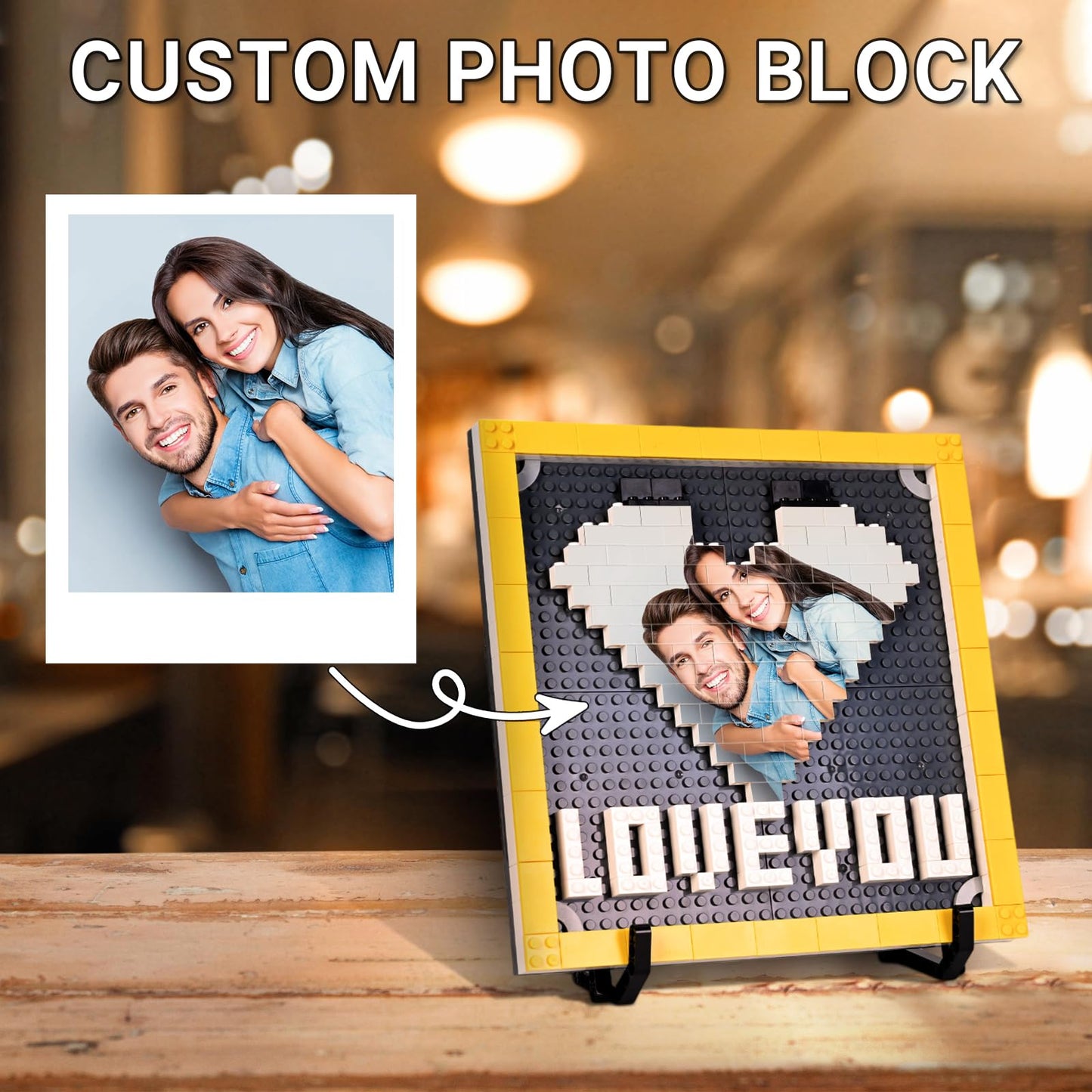 Giftofloves | Puzzles personnalisés Puzzles Puzzles Blocs photo pour les amoureux