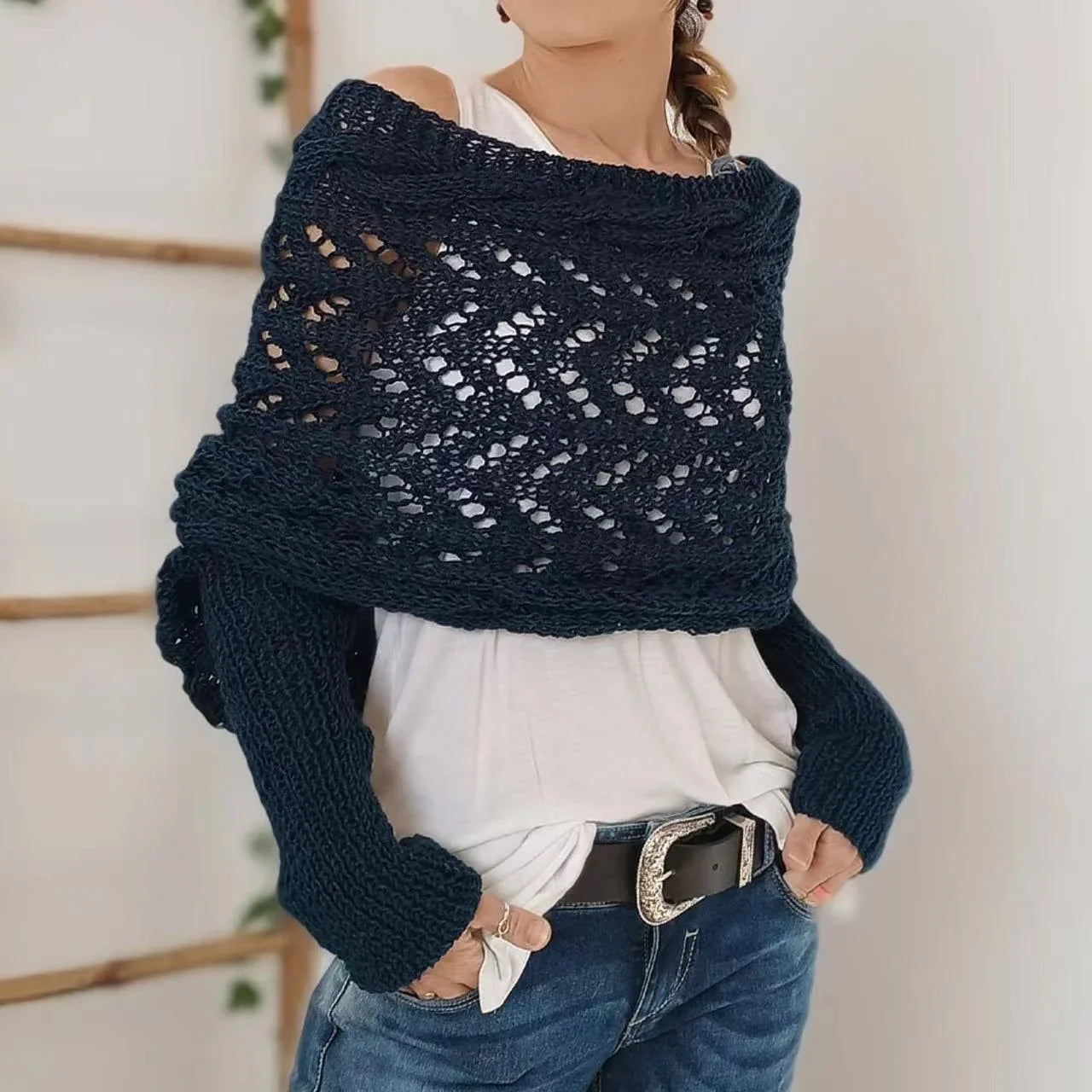 Sherly - Bequemer gestrickter Schal