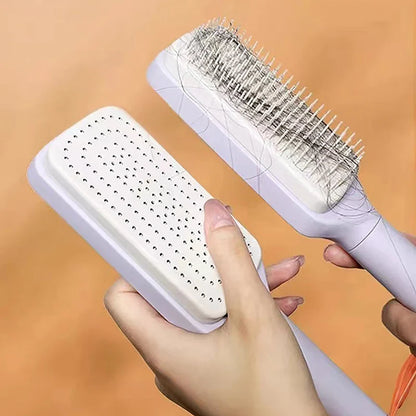 Brosse à cheveux auto-nettoyante