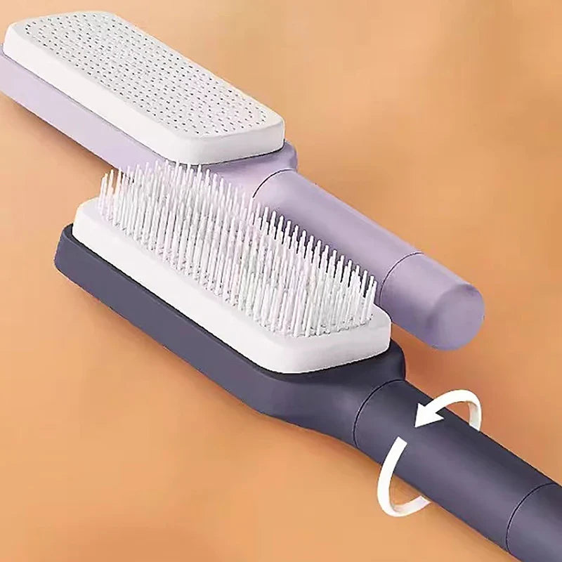 Brosse à cheveux auto-nettoyante