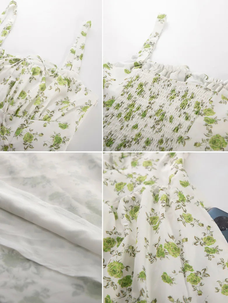 Sommerliches Bequemes Blumenkleid mit Taschen