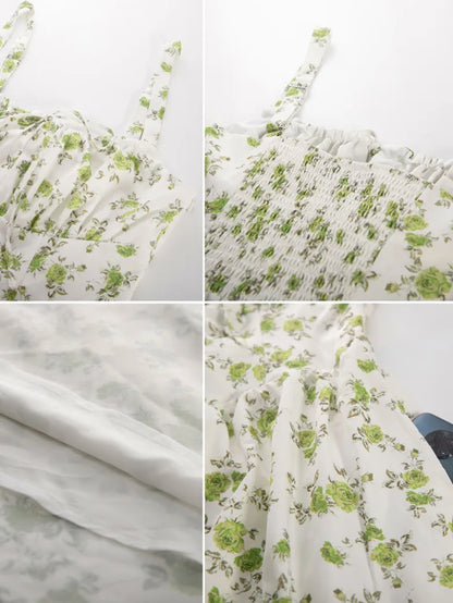 Sommerliches Bequemes Blumenkleid mit Taschen