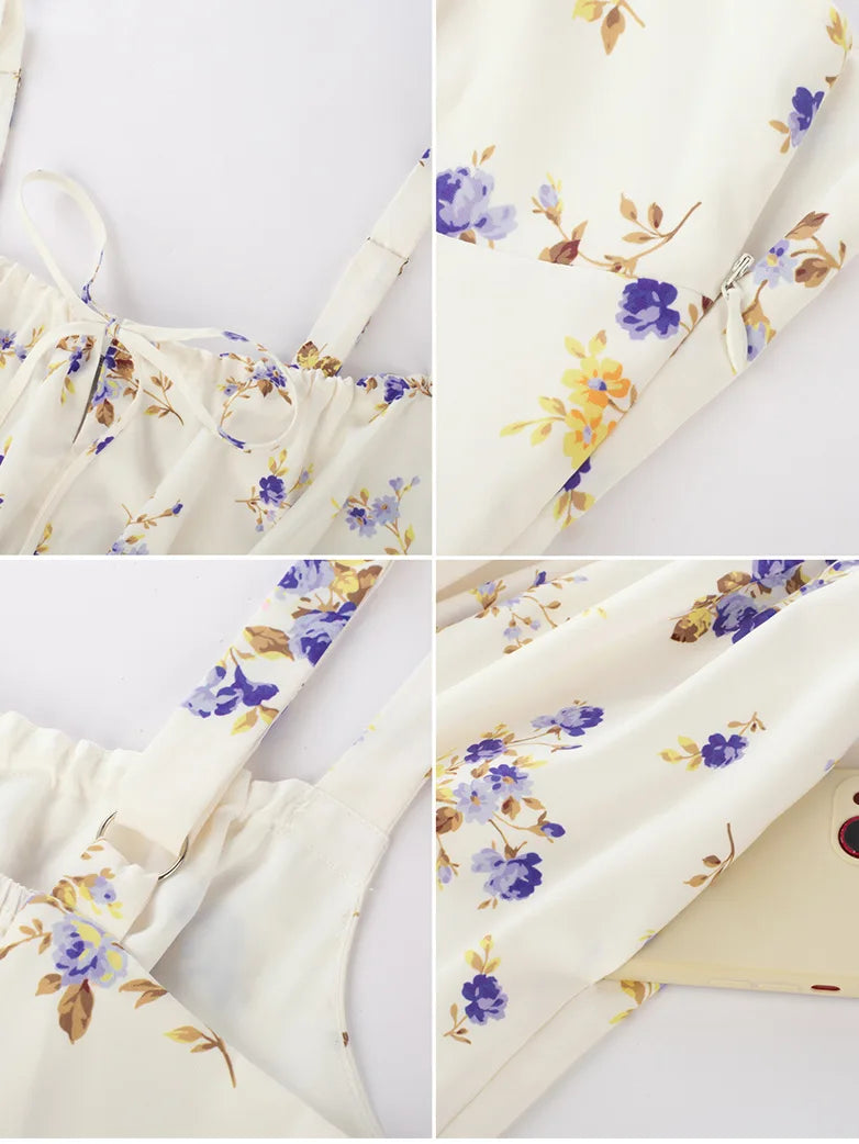 Sommerliches Bequemes Blumenkleid mit Taschen