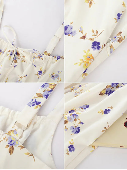 Sommerliches Bequemes Blumenkleid mit Taschen