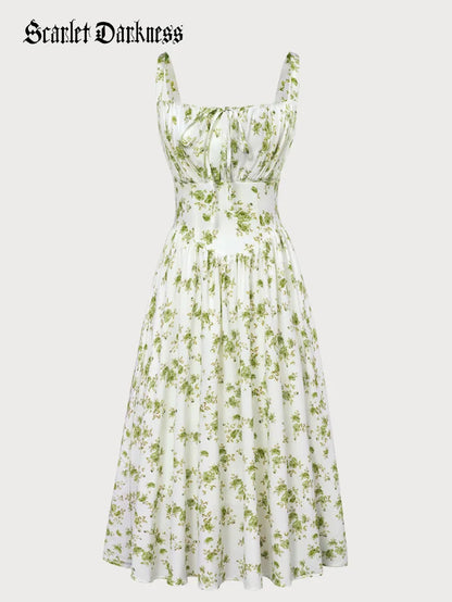 Sommerliches Bequemes Blumenkleid mit Taschen