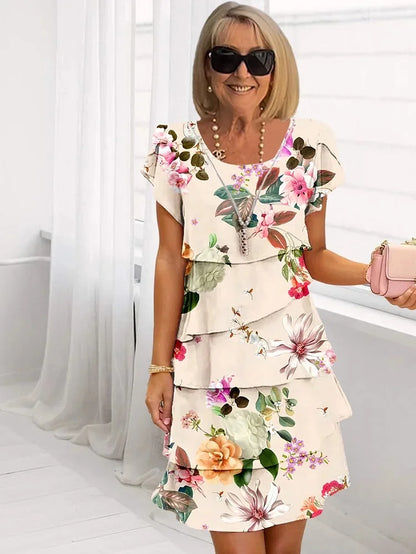 Marivel - Blumen-Rüschenkleid