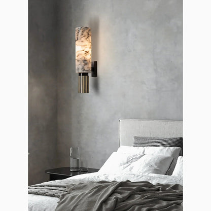 Elero Wandleuchte — Elegante Marmor-LED-Leuchte mit Kupferakzenten