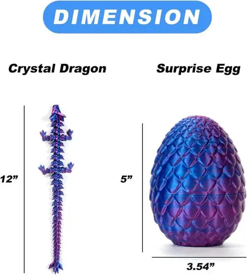 3D Dragonstone Articulated Crystal Serpent