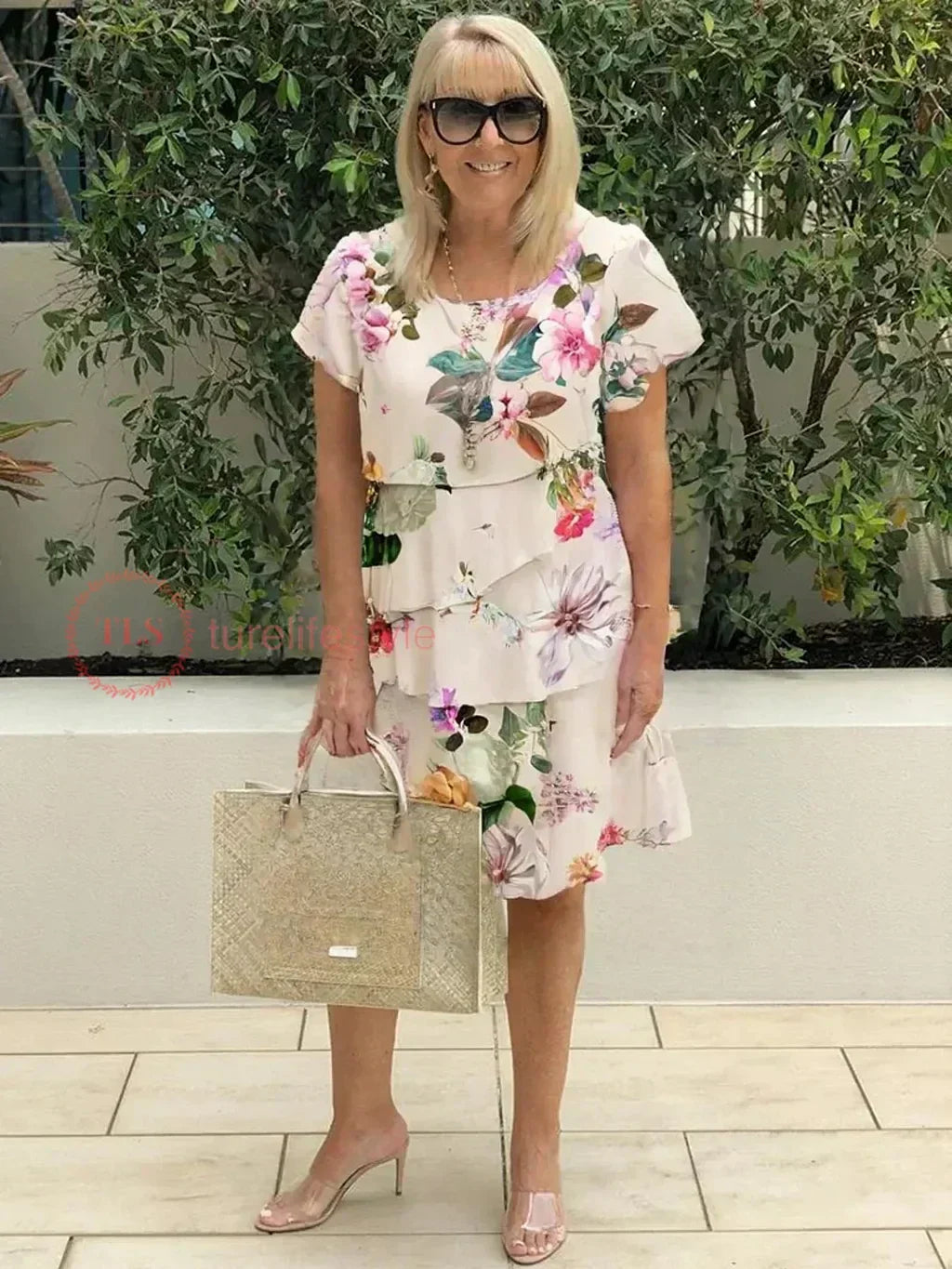 Marivel - Blumen-Rüschenkleid