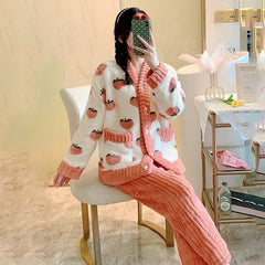 Rosa Flauschige Loungewear