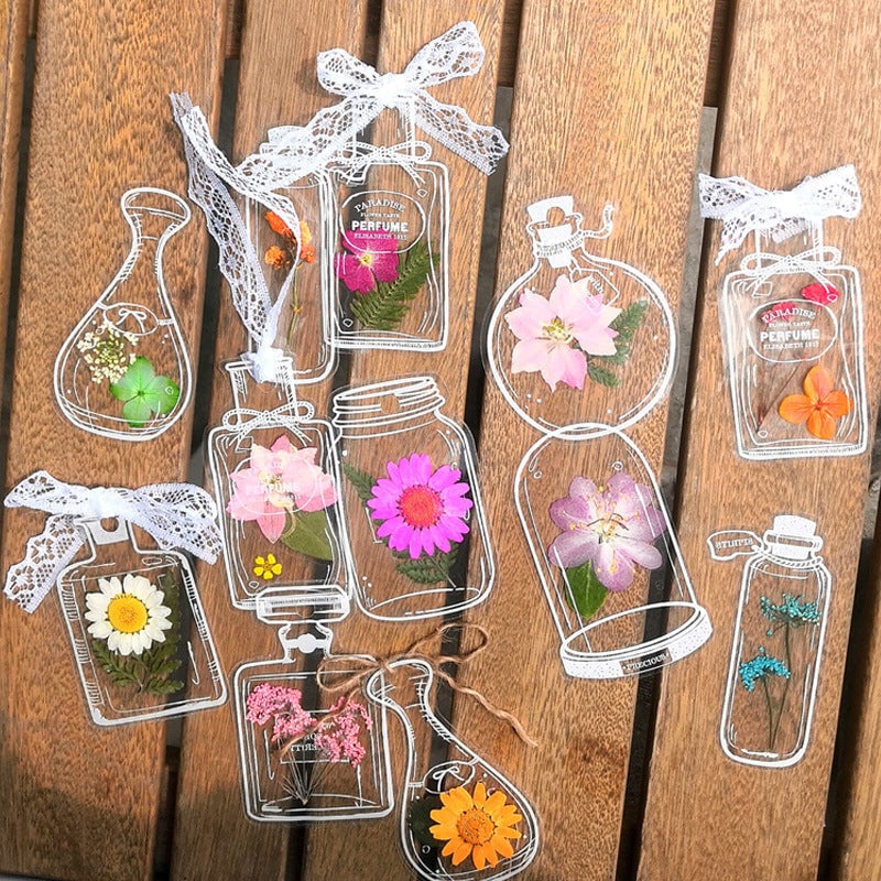 EverBloom Getrocknete Blumen Lesezeichen-Set