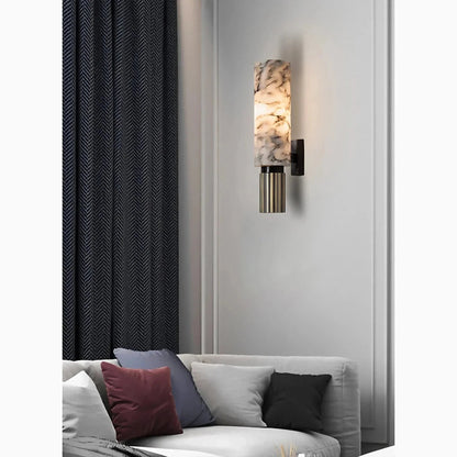 Elero Wandleuchte — Elegante Marmor-LED-Leuchte mit Kupferakzenten