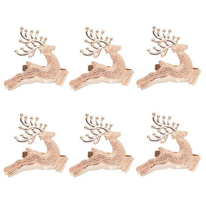 6 Set Silver & Gold Snowflakes Rings de serviette