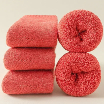 3 paires de chaussettes d'hiver en cachemire et mélange de mérinoma avec boucle Terry